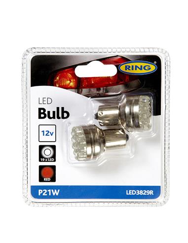 LED MON/SINGLE WITH COVER P21W(BLISTER)